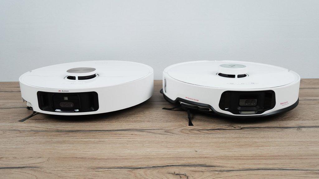 Roborock S8 MaxV Ultra ו-Dreame X40 Ultra: מבט קדמי