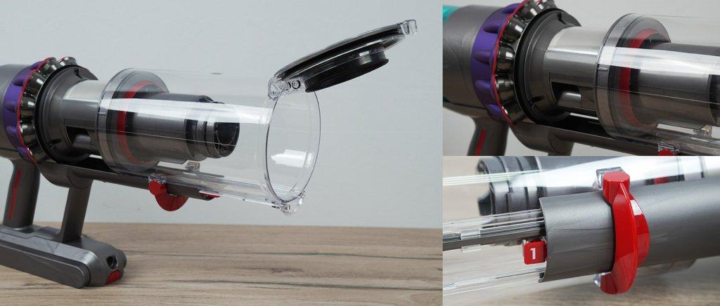 Dyson Gen5 Detect Absolute: Sistema de vaciado del depósito de polvo