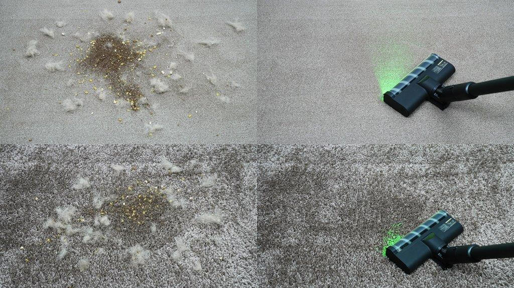 „Deerma DEM-T30W“ stotis: kilimų valymas