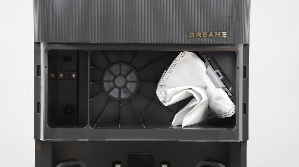 „Dreame X40 Pro Ultra“: šiukšlių maišas stotyje