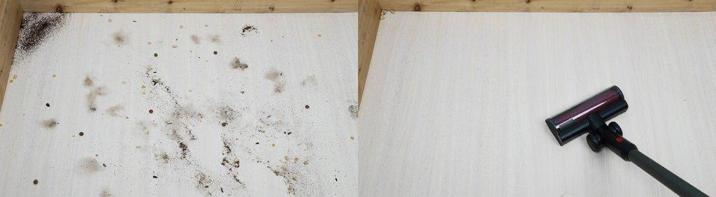 „Roborock Dyad Pro Combo“: šiukšlių surinkimas nuo laminuotų grindų