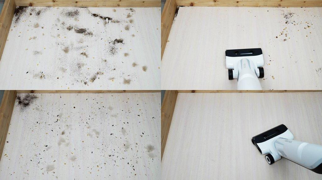 „Roborock Flexi Pro“: šiukšlių surinkimas nuo laminuotų grindų