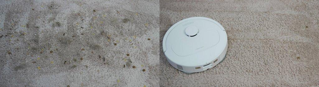 Roborock Qrevo S: vidutinio plauko kilimų valymas