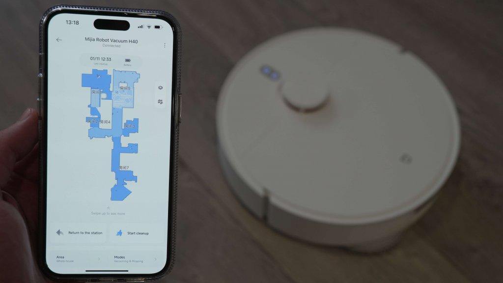 Xiaomi Mijia H40: valdymas per programą