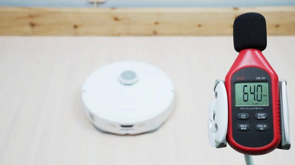 „Roborock Qrevo“ kreivė: triukšmo lygis