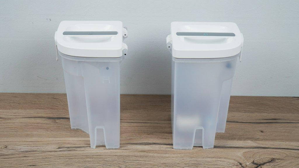 Roborock Qrevo Curv: Vandens rezervuarai