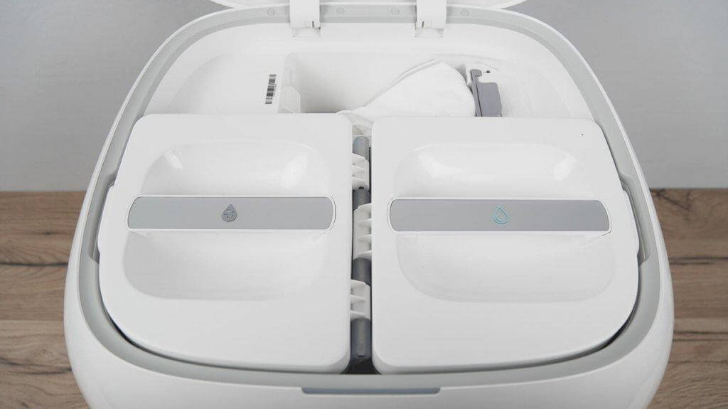 „Roborock Qrevo“ kreivė: bako išdėstymas