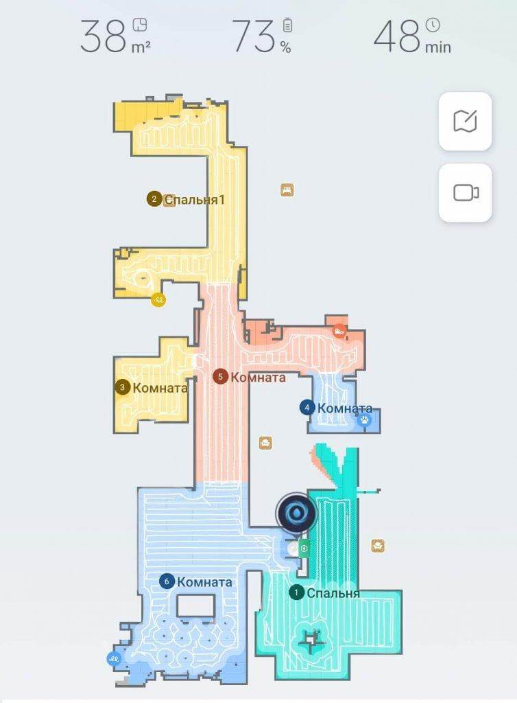 „Roborock Qrevo Curv“: navigacija namuose