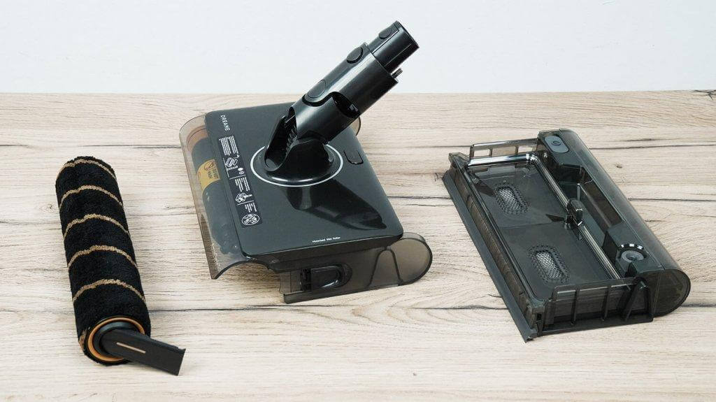 „Dreame Z30 AquaCycle“: nuimami plovimo galvutės elementai