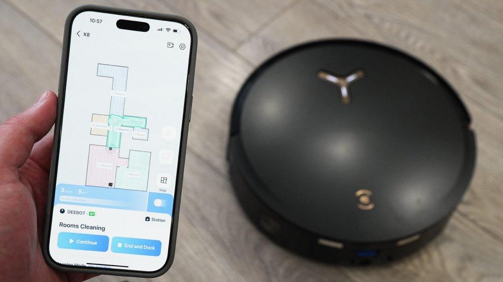„ECOVACS DEEBOT X8 Pro Plus“: valdymas programėle