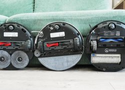 Apvalios šluostės, vibruojanti platforma arba volelis: robotinių dulkių siurblių valymo modulių palyginimas