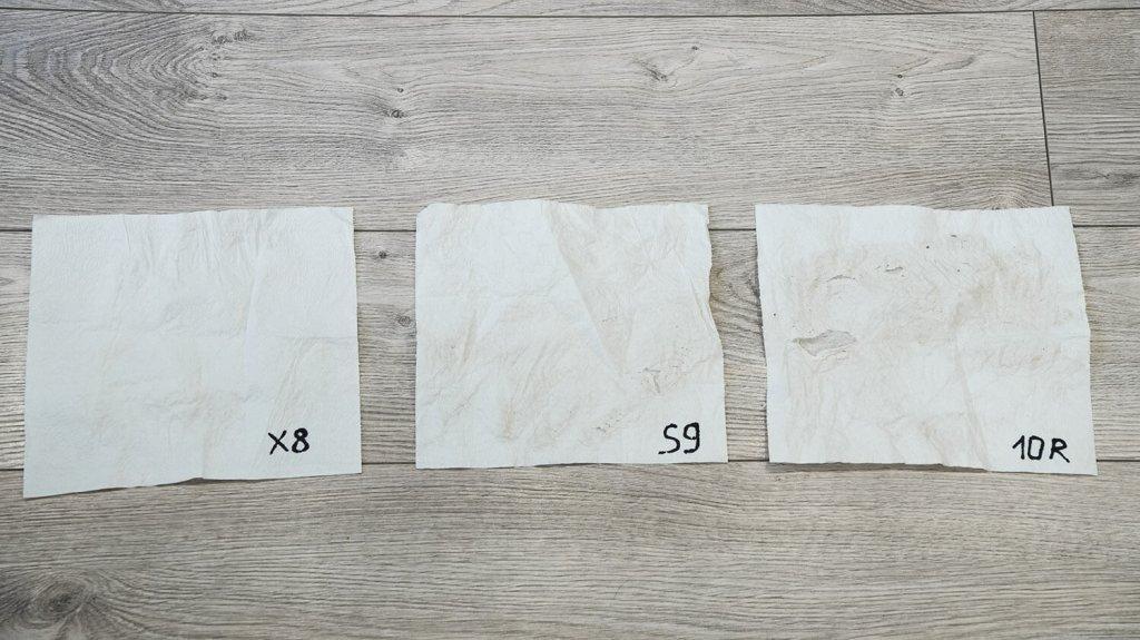 Servetėlių būklė nuvalius grindis