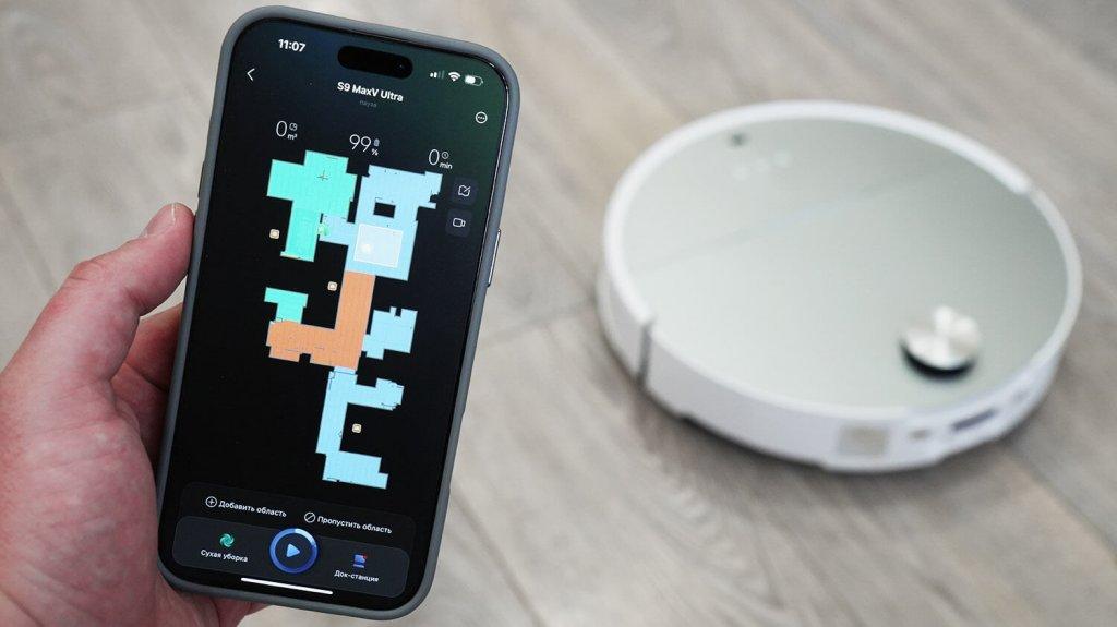 „Roborock S9 MaxV Ultra“: valdymas išmaniuoju telefonu