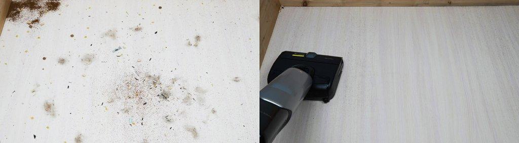 „Trouver X4 Pro“: šiukšlių surinkimas nuo laminuotų grindų