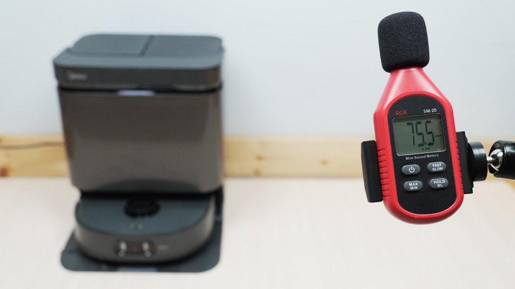 Midea VCR V15 Pro Ultra: stoties triukšmo lygis