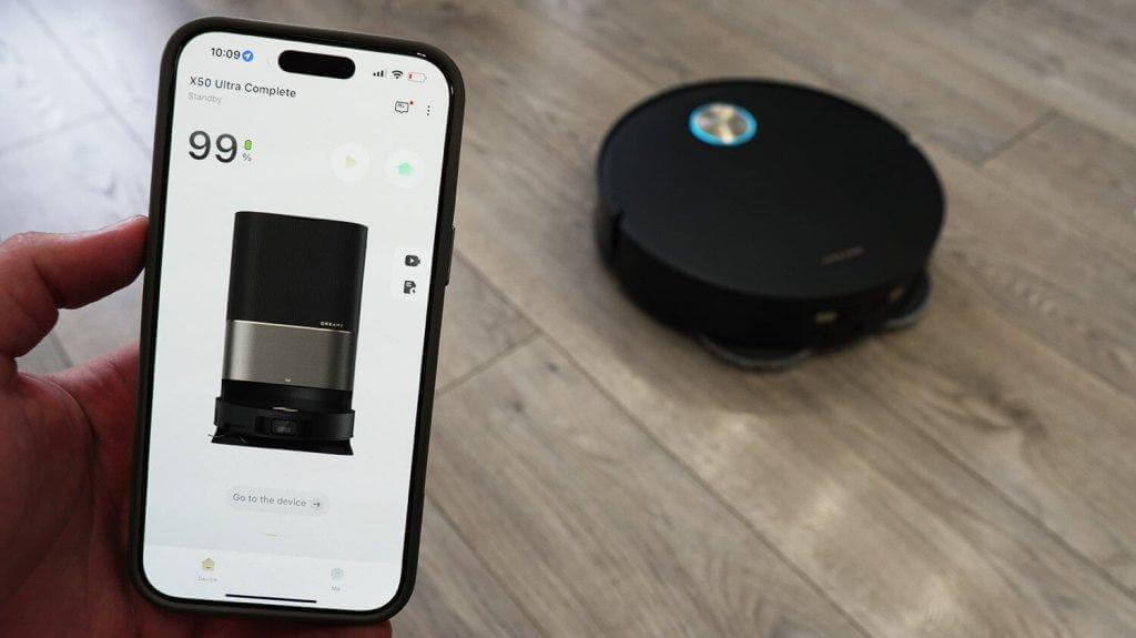 „Dreame X50 Ultra Complete“: valdymas programėlėmis