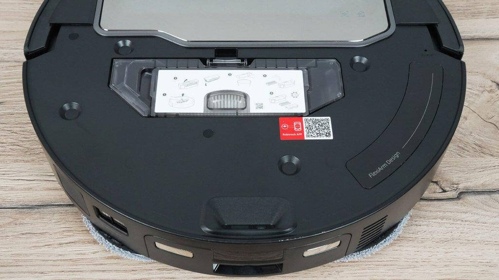 „Roborock Saros Z70“: šiukšliadėžės vieta