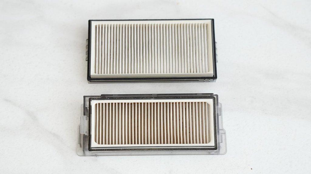 Roborock Saros Z70 ir Saros 10R: HEPA filtro palyginimas