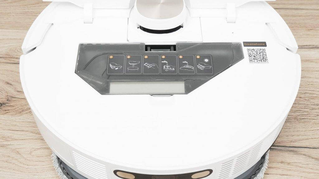 „Dreame L40s Pro Ultra“: dulkių konteinerio vieta