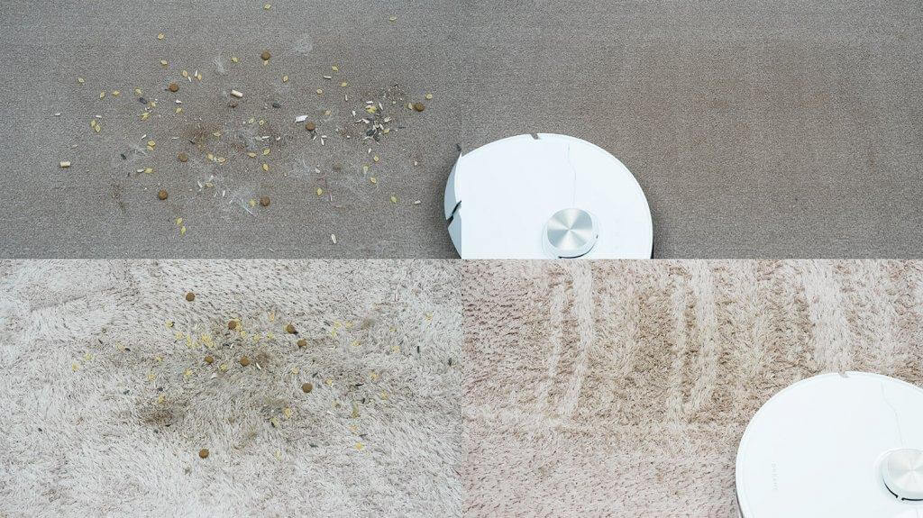 „Dreame L40s Pro Ultra“: kilimų valymas