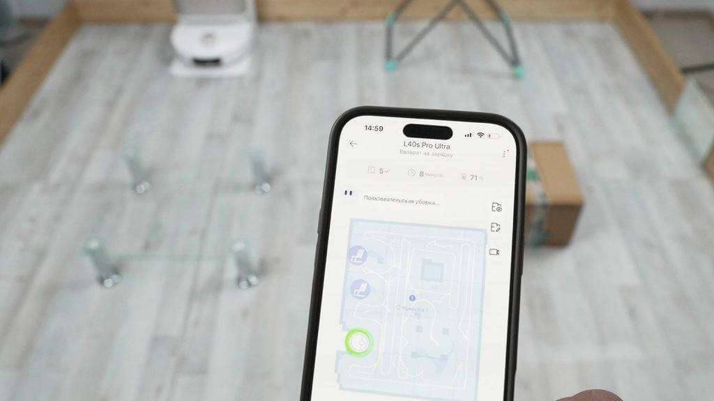 „Dreame L40s Pro Ultra“: kaip naršyti kambaryje su kliūtimis
