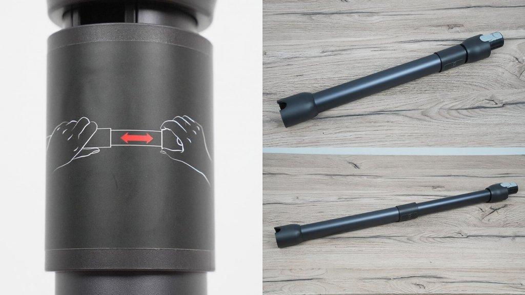 „Roborock H60 Hub Ultra“: teleskopinis prailginimo vamzdis