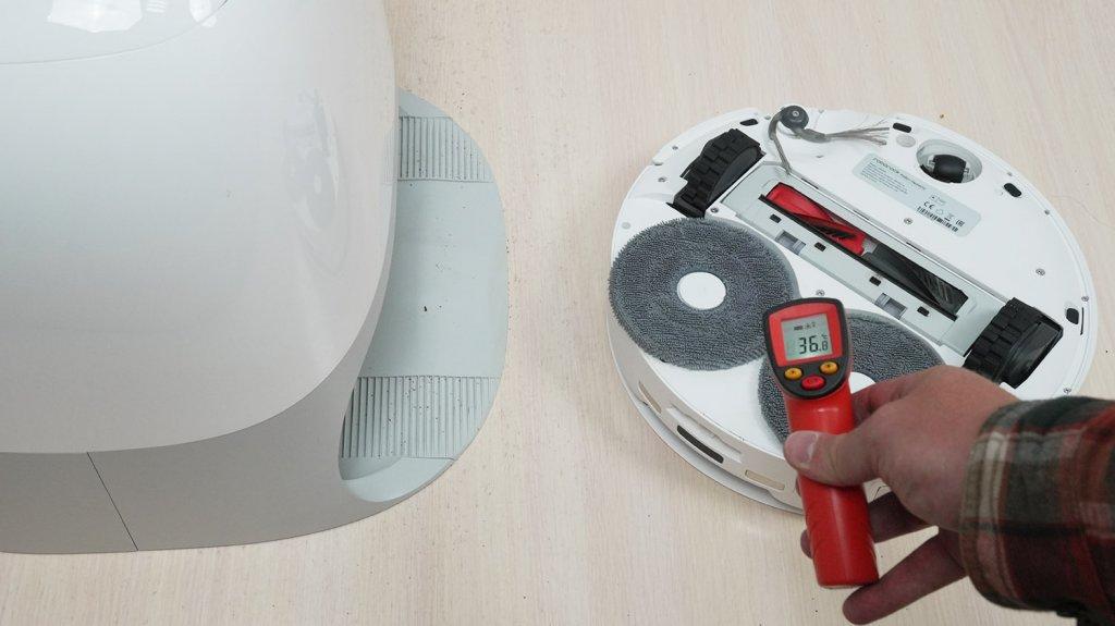 „Roborock Qrevo CurvX“: audinio temperatūra po skalbimo