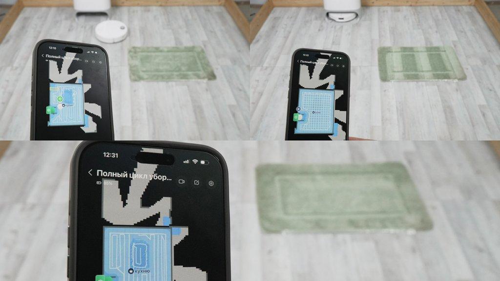 „Roborock Qrevo CurvX“: šlapias valymas ir kilimai