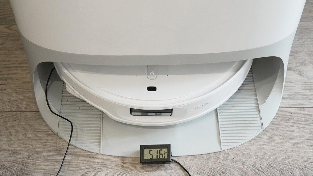 „Roborock Qrevo CurvX“: džiovinimo temperatūra valymo metu