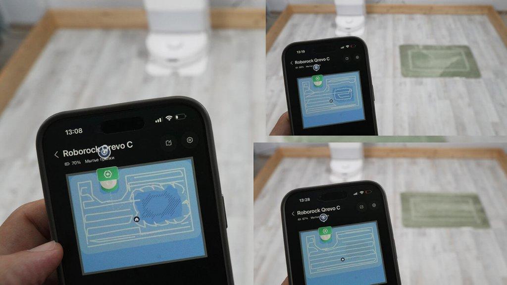 Roborock Qrevo C: šlapias valymas ir kilimai