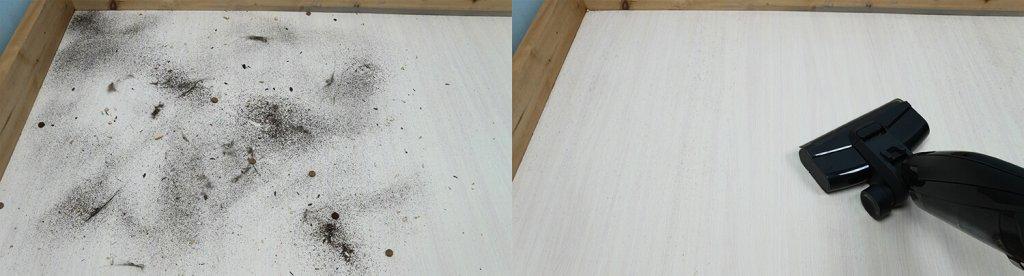 „Deerma VX100 Ultra“: šiukšlių surinkimas nuo laminuotų grindų