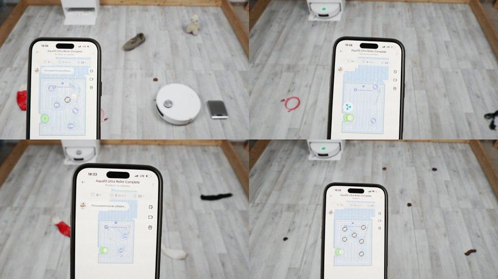 „Dreame Aqua 10 Ultra Roller Complete“: objektų atpažinimas ant grindų esant geram apšvietimui