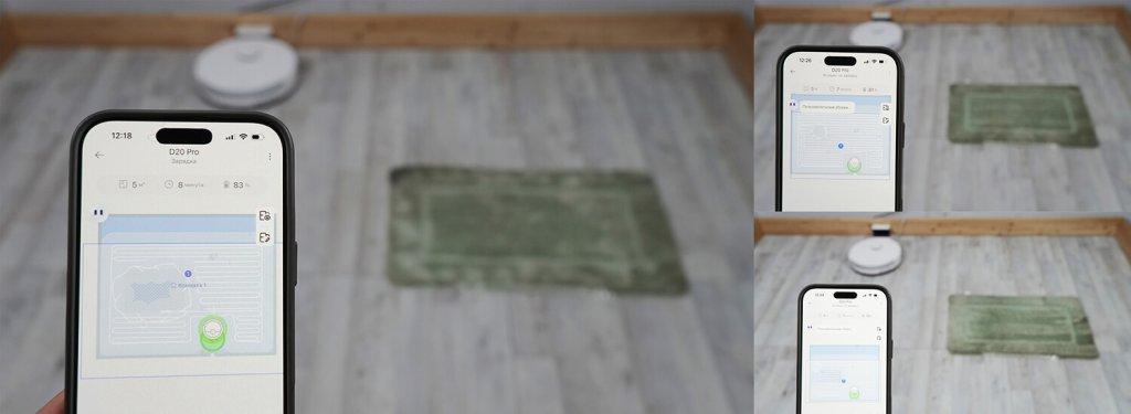 Dreame D20 Pro: šlapias valymas ir kilimai