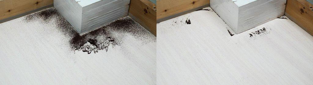 Dream F10: šiukšlių šlavimas kampuose