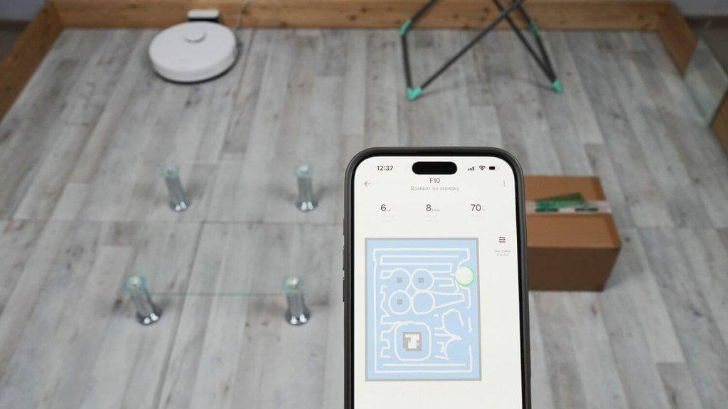 Dreame F10: naršykite kliūčių kambarį