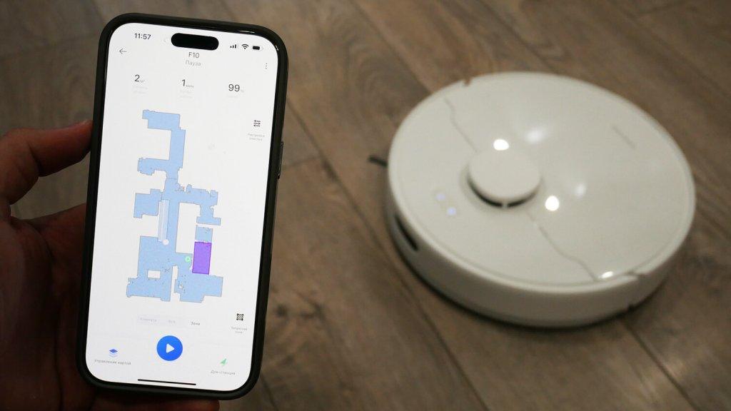 Dreame F10: programėlių valdymas