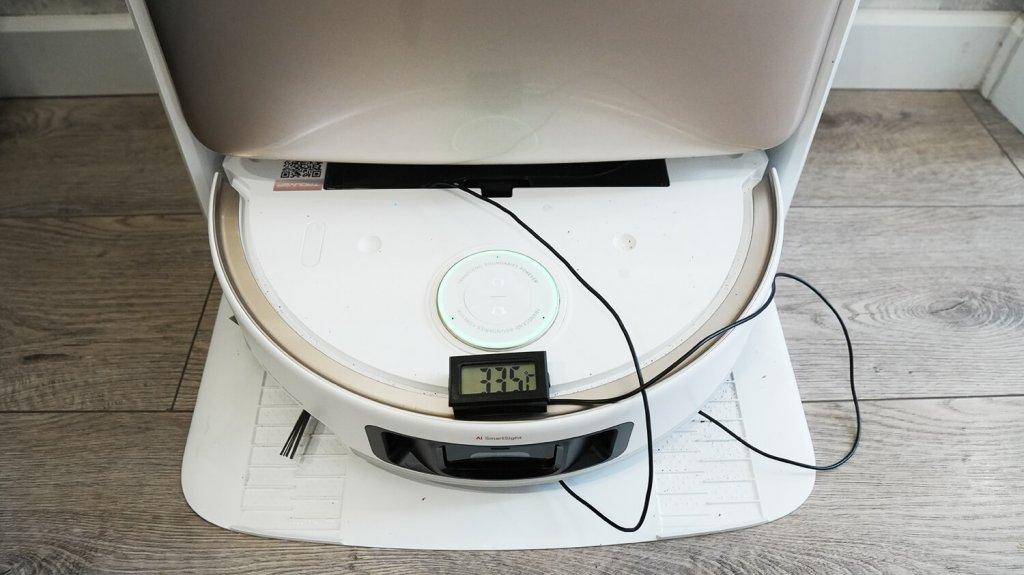 „Trouver V50 Ultra Complete“: dulkių surinktuvo džiovinimo temperatūra