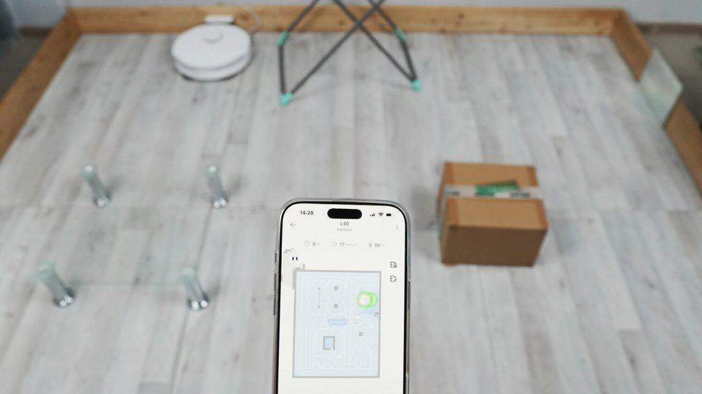 Dreame L40: naršymas kliūčių kambaryje