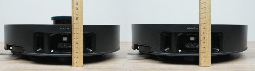 Dreame Matrix10 Ultra: korpuso aukštis