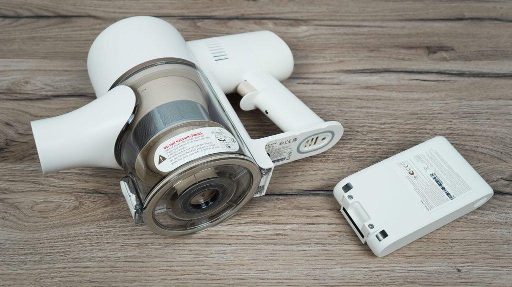 Dreame R10s Aqua: Išimama baterija