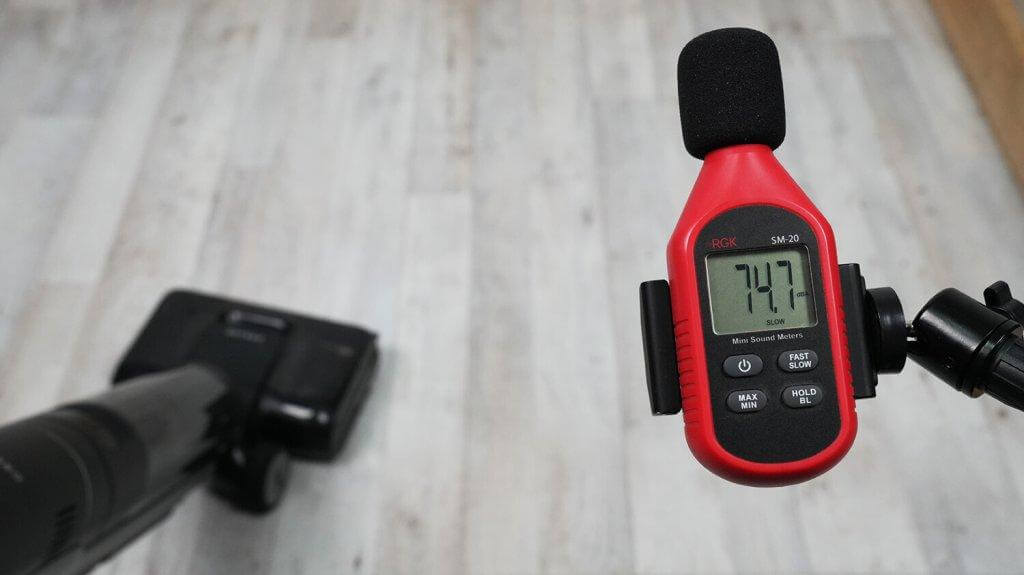 Dreame H12 Dual FlexReach: triukšmo lygis