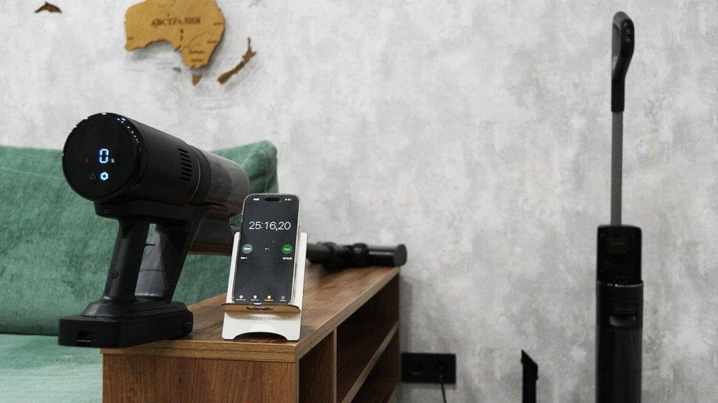 Dreame H12 Dual FlexReach: akumuliatoriaus veikimo laikas