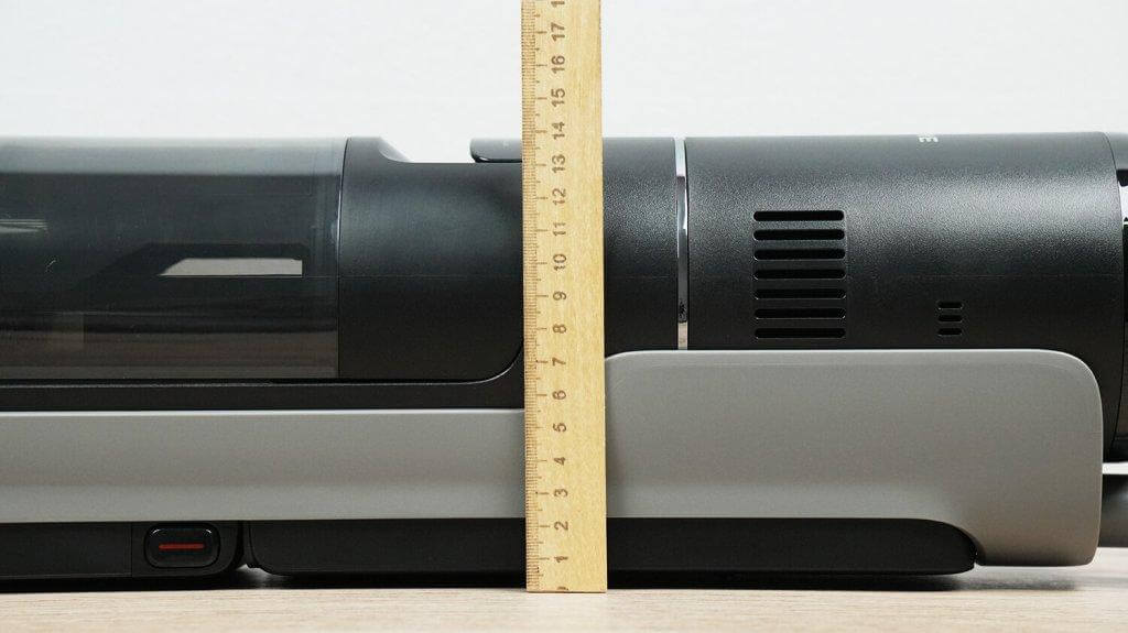 „Dreame H12 Dual FlexReach“: aukštis gulint