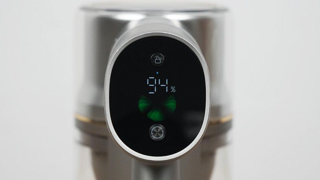 Dreame R20 Essential: ekranas ir valdymo skydelis