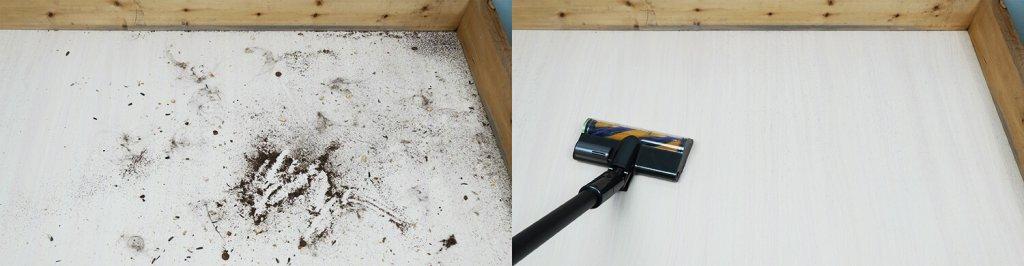 Dreame R20 Essential: laminuotų grindų šiukšlių surinkimas