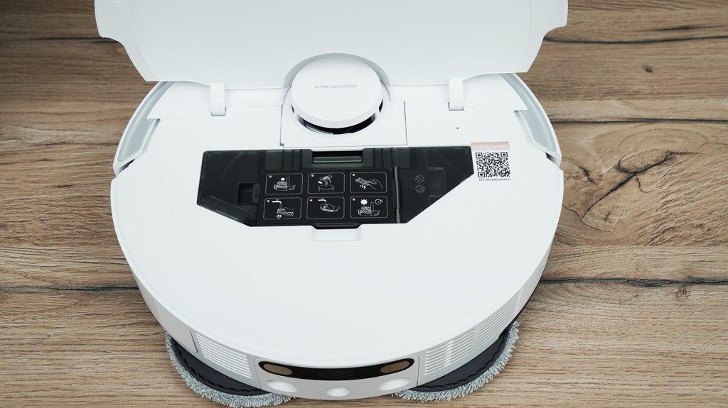 Trouver P50 Ultra: dulkių talpyklos vieta