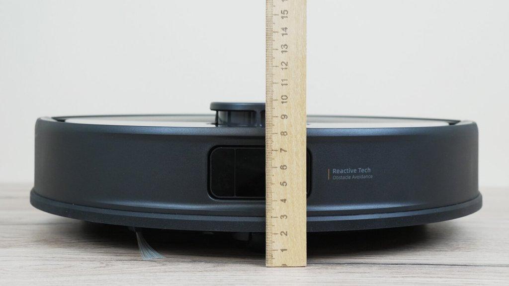 Roborock Q8 Max Pro Plus: kūno aukštis