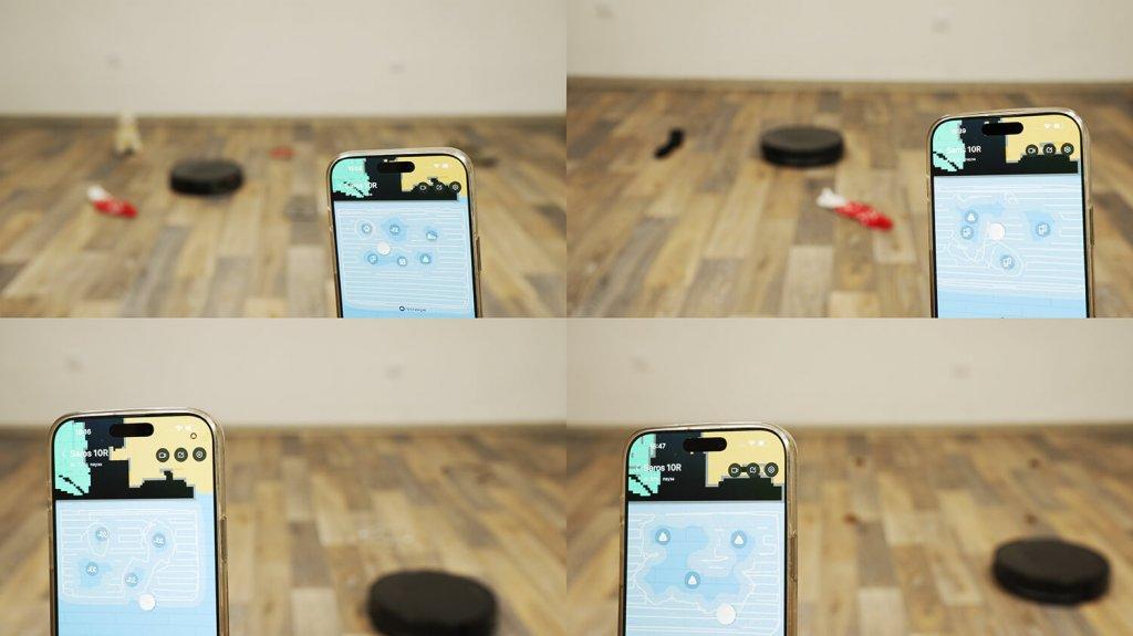 „Roborock Saros 10R“ (įmontuota stoties versija): vengiant objektų gerai apšviestoje vietoje