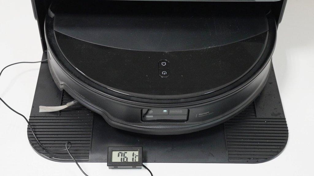 „Roborock Saros 10R“ (įmontuotos stoties versija): servetėlių plovimo temperatūra