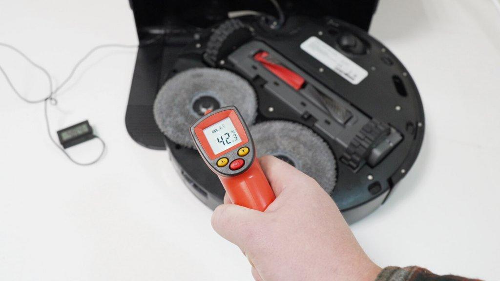 „Roborock Saros 10R“ (įmontuotos stoties versija): audinio temperatūra po skalbimo